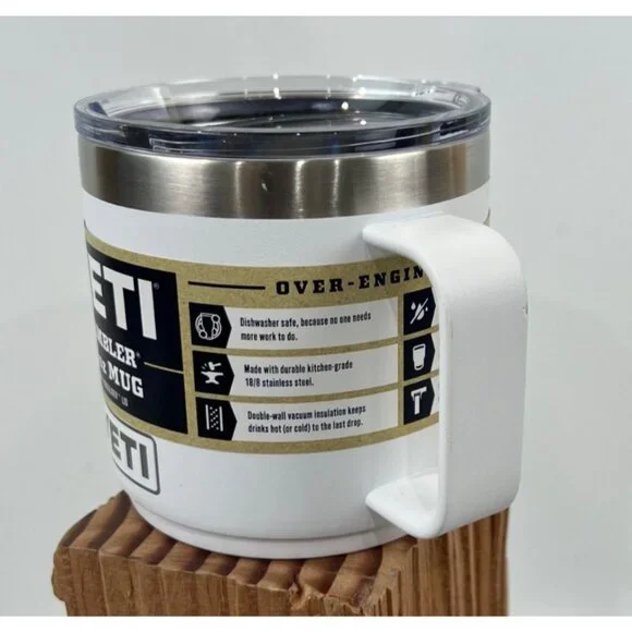 Yeti Rambler 14 Oz Mug Vacuum Insulated Stainless Steel MagSlider Lid White - Picture 3 of 9